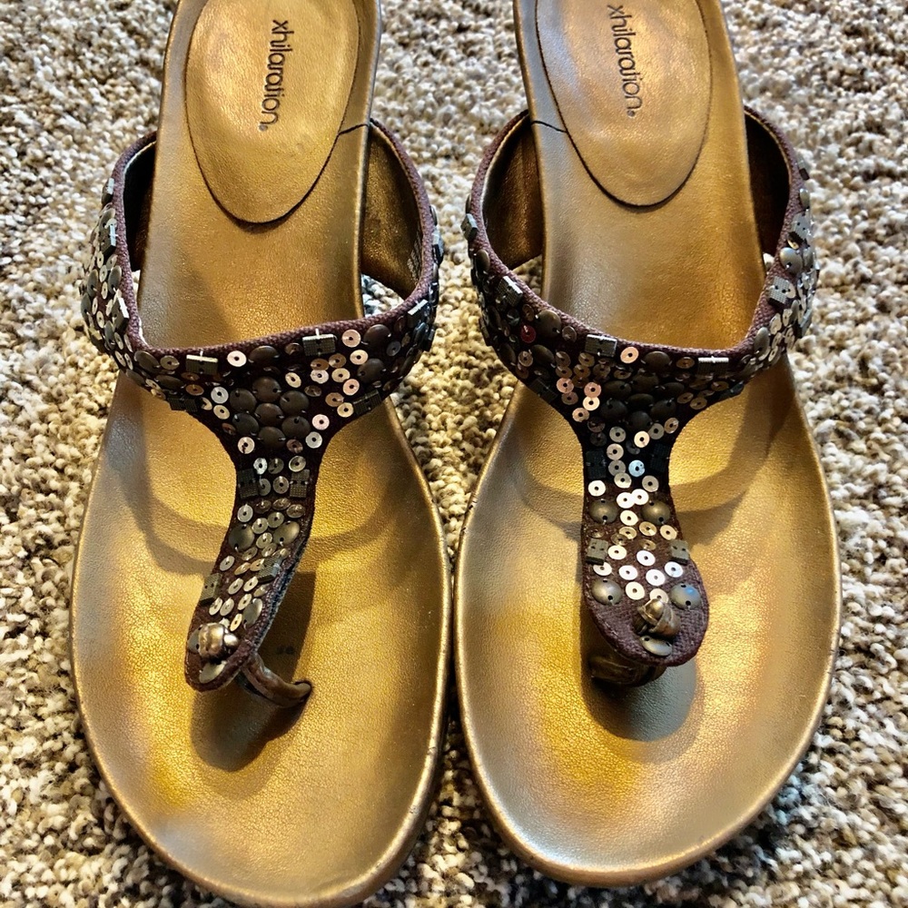 Wedge Sequins Sandal